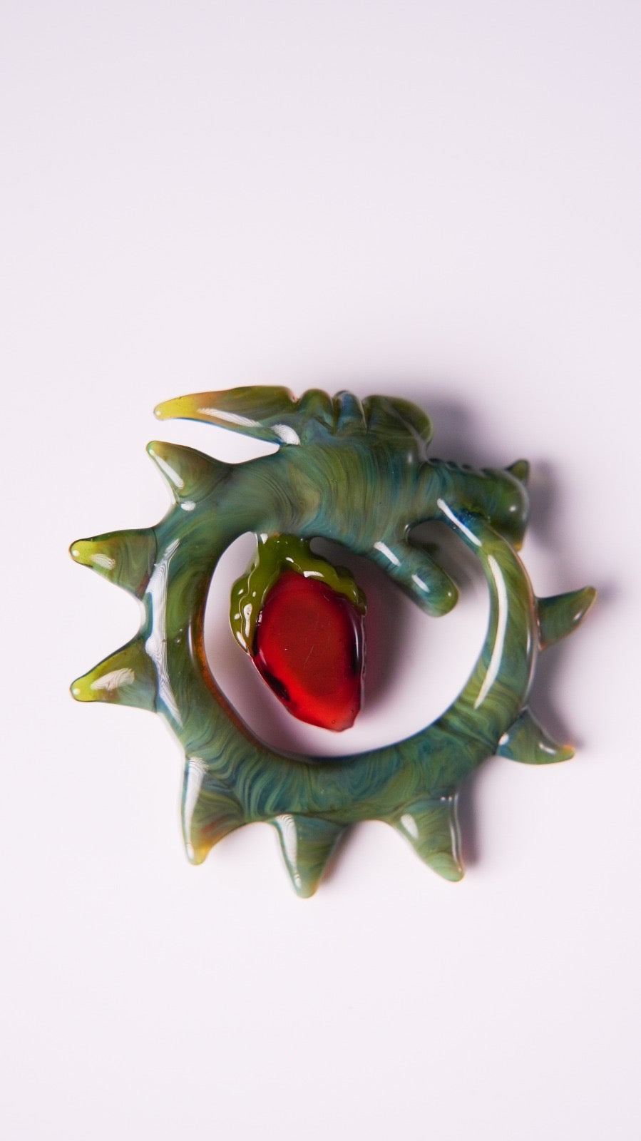 Dragon pendant By// Strawberry Glass & Tony Kazyglass