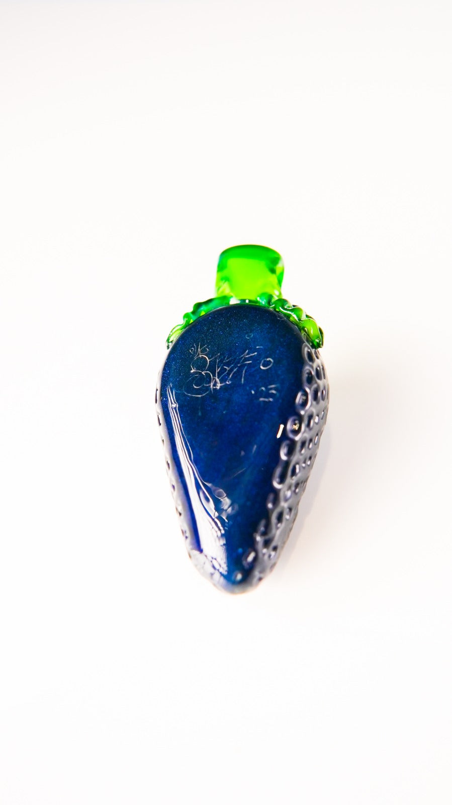 Larg Strawberry Pendant By// Strawberry glass