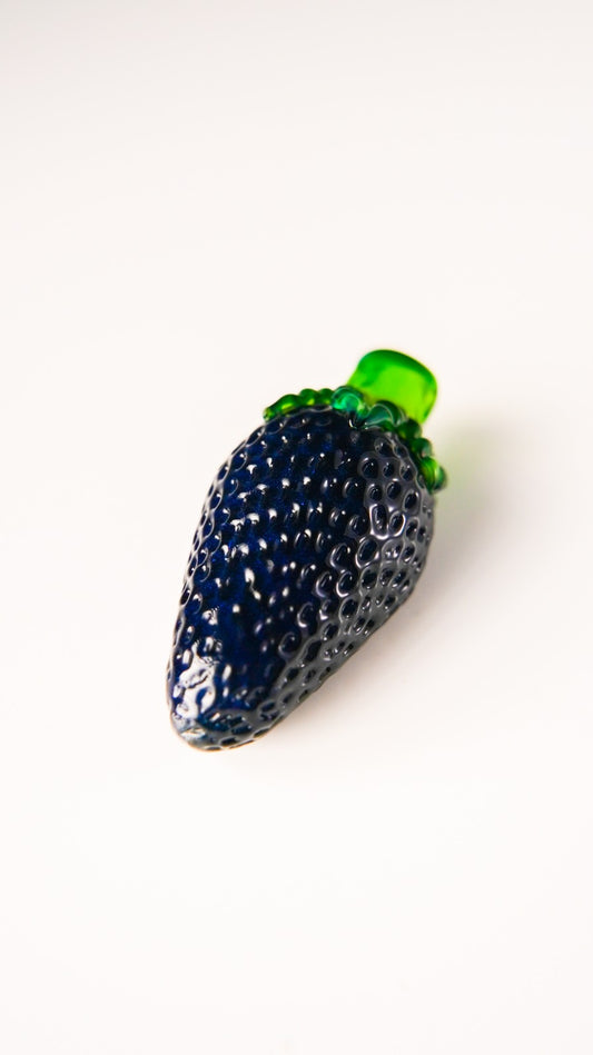 Larg Strawberry Pendant By// Strawberry glass