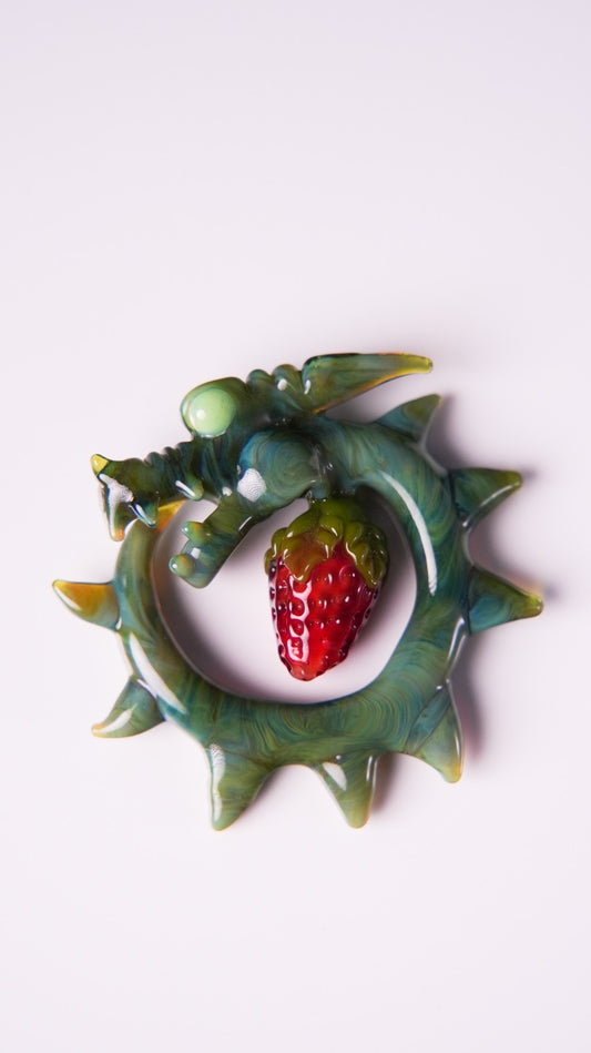 Dragon pendant By// Strawberry Glass & Tony Kazyglass
