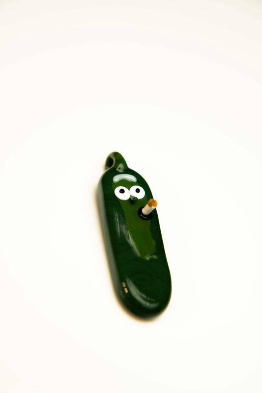 Pickle Rick Pendant By// Melty Glass il