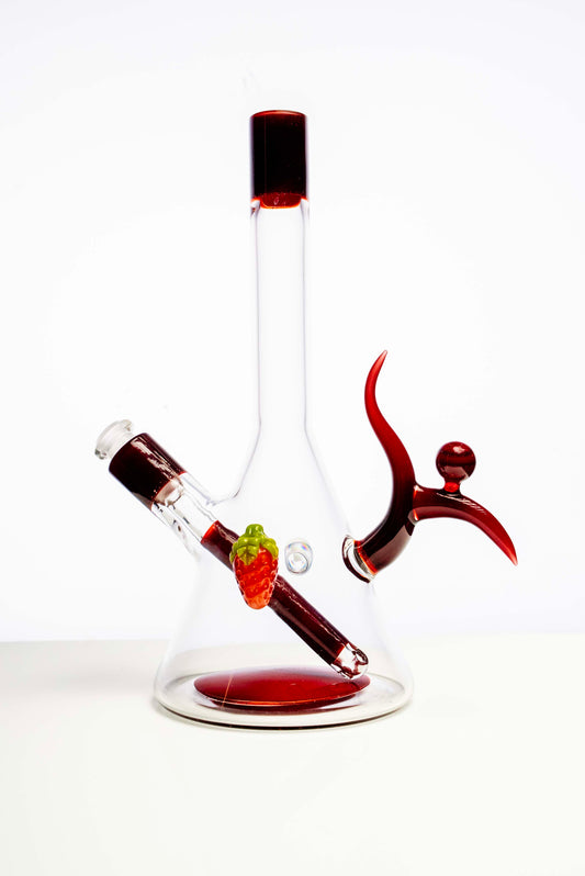 Strawberry Beaker// by Strawberry Glass