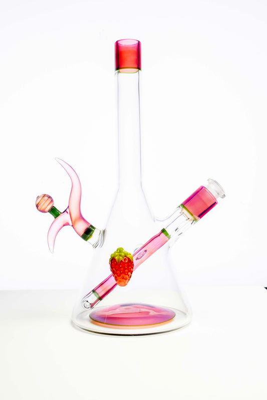 Strawberry Beaker// by Strawberry Glass