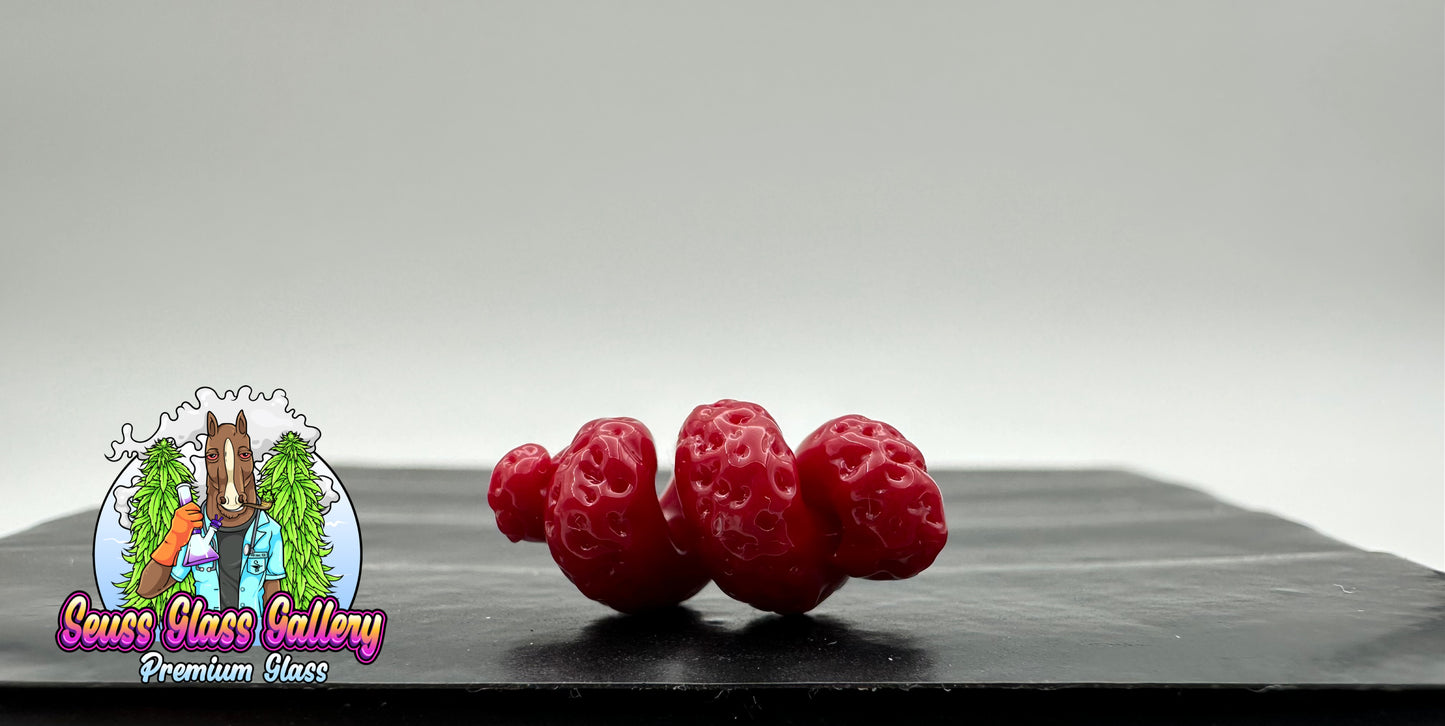 Strawberry Peel Pillar By// Melty Glass il